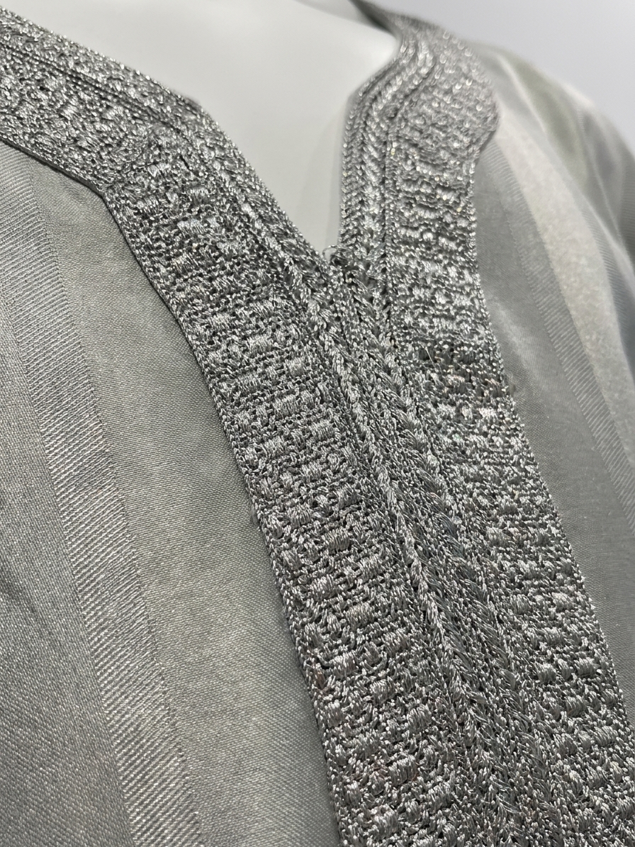 Jawhara Gandoura Grey - zoom detail