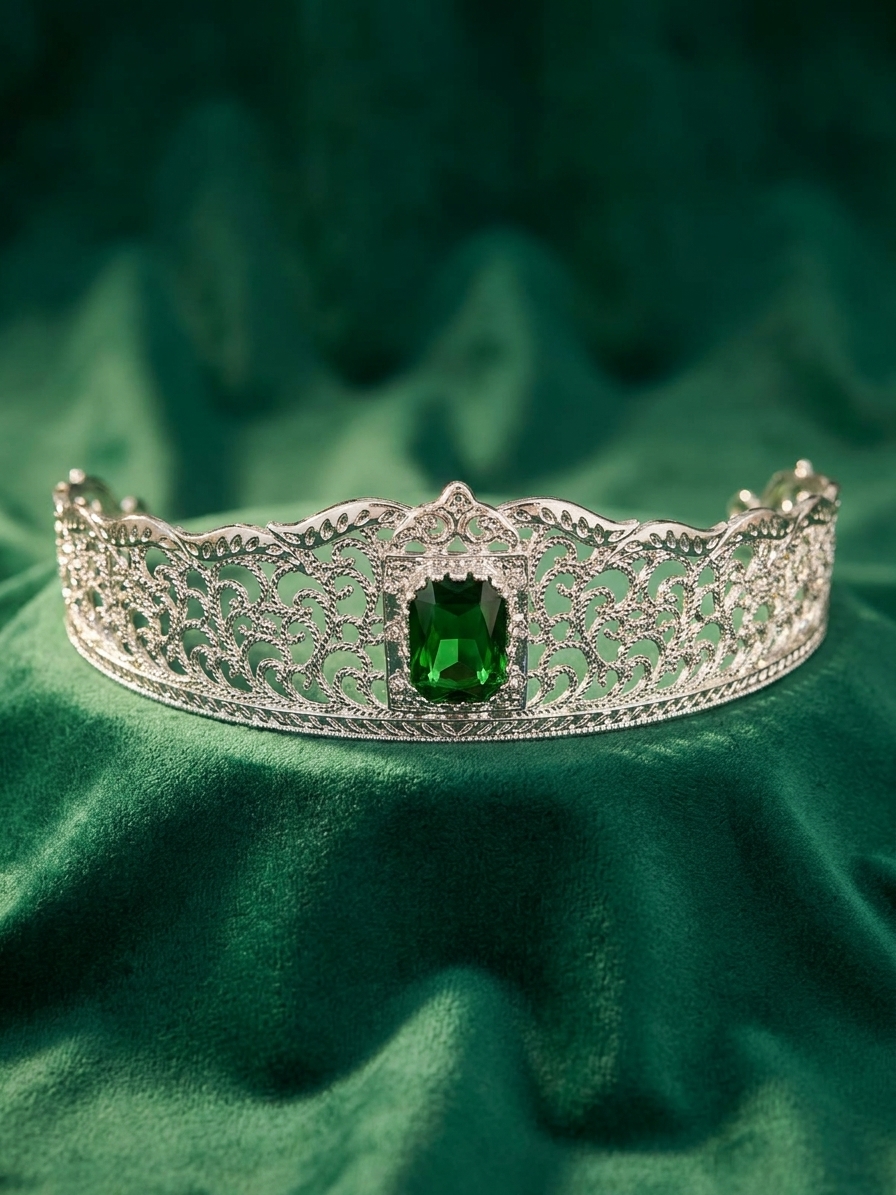 Majestic Filigree Tiara Almond Green - lifestyle