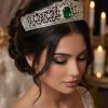 Majestic Filigree Tiara Almond Green - vue portee