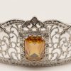 Majestic Filigree Tiara Champagne - zoom detail