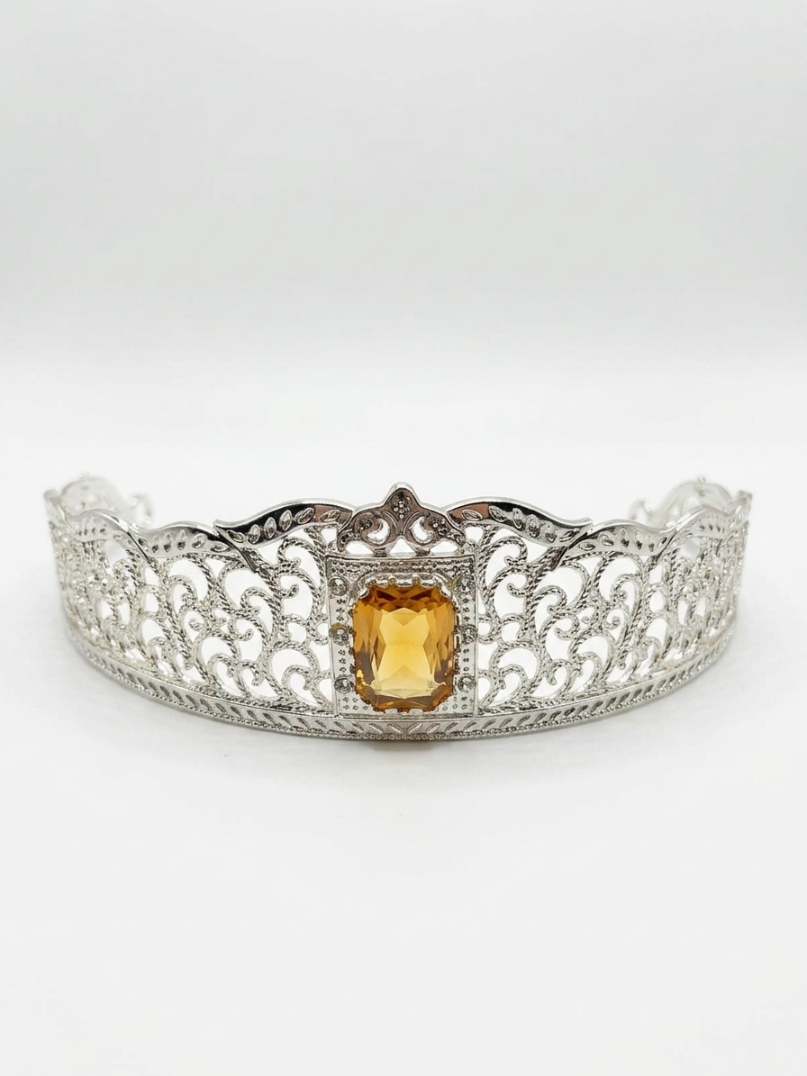 Majestic Filigree Tiara Champagne - packshot fond blanc