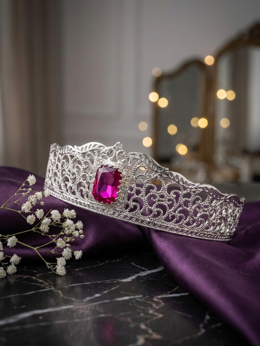 Majestic Filigree Tiara Fuchsia - lifestyle