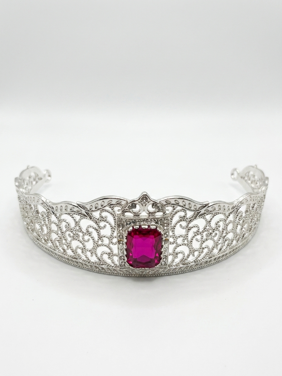 Majestic Filigree Tiara Fuchsia - packshot fond blanc
