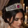 Majestic Filigree Tiara Fuchsia - vue portee