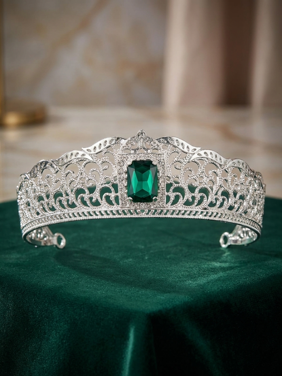 Majestic Filigree Tiara Green - lifestyle