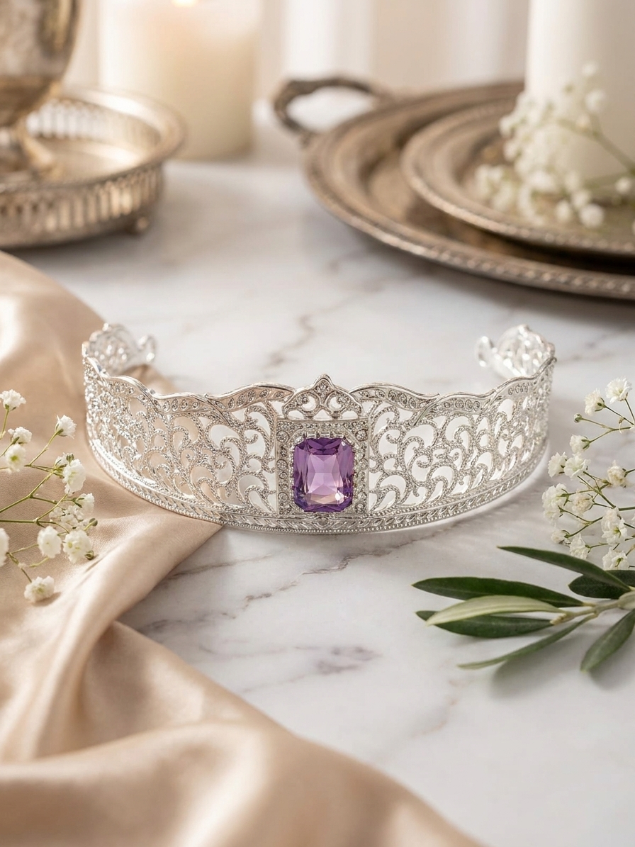 Majestic Filigree Tiara Lilac - lifestyle