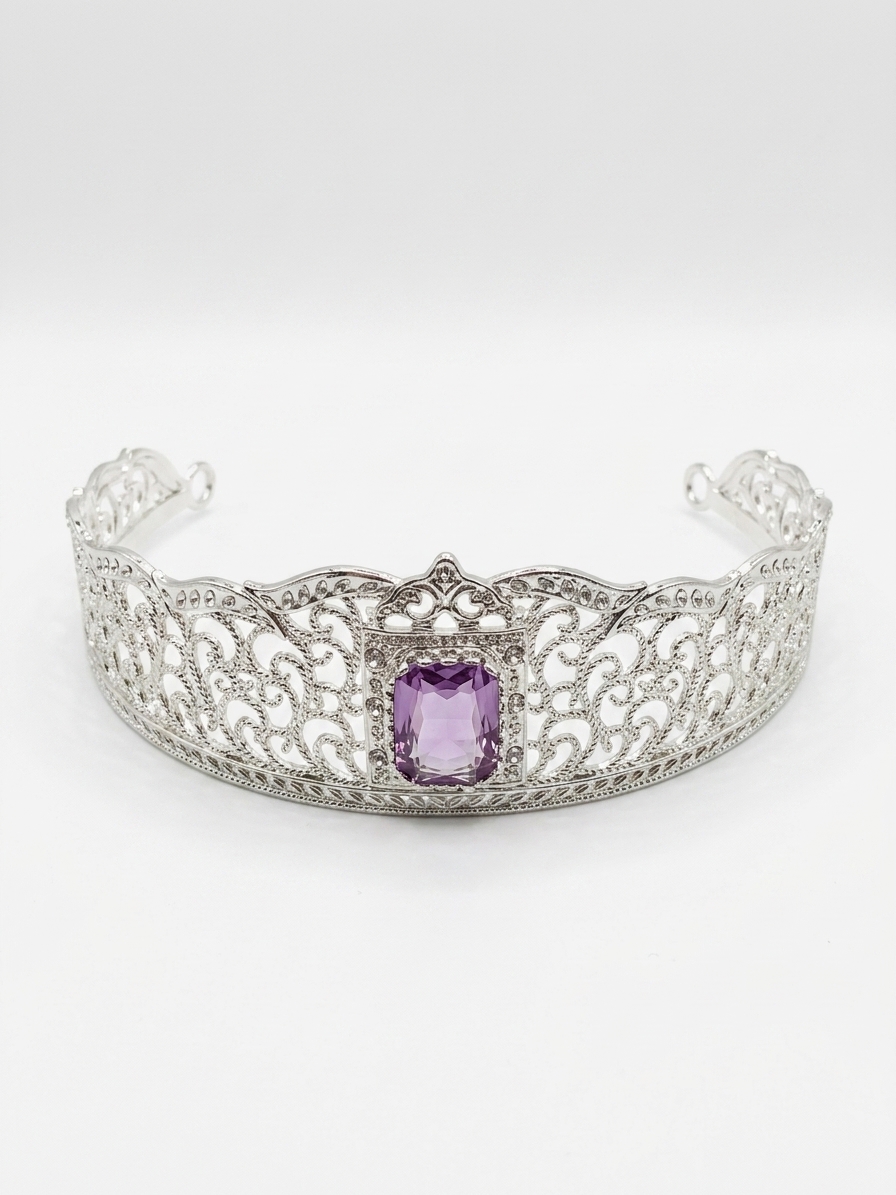 Majestic Filigree Tiara Lilac - packshot fond blanc