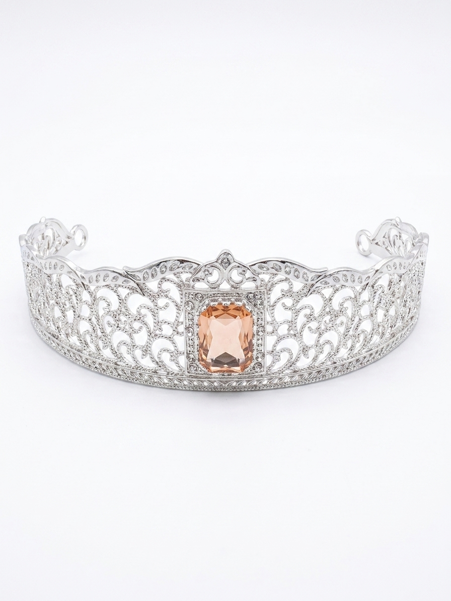 Majestic Filigree Tiara Nude - packshot fond blanc