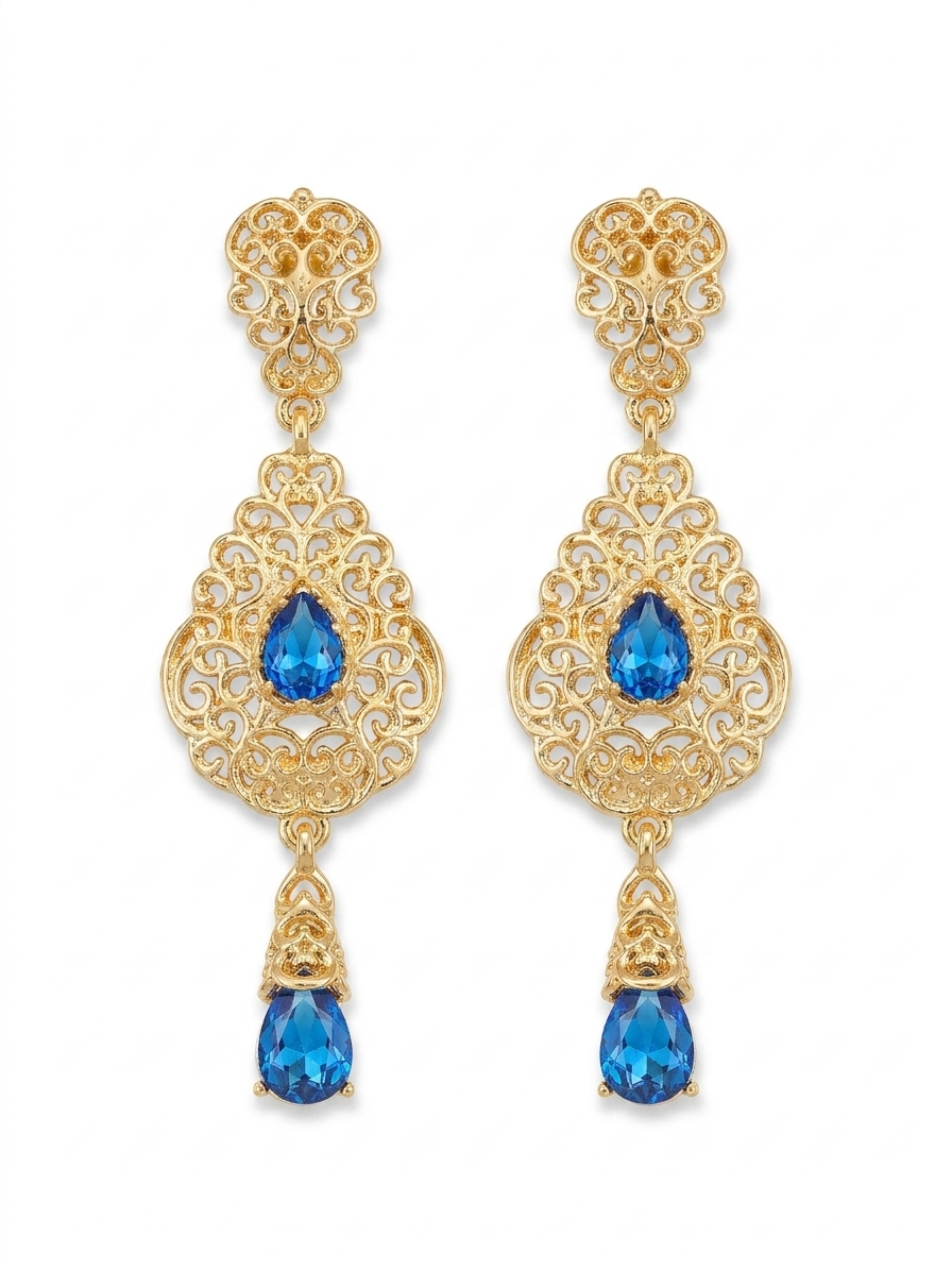 ornate-chandelier-earrings-baby-blue-packshot-snp2082 Ornate Chandelier Earrings Baby blue - packshot fond blanc