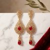 ornate-chandelier-earrings-bordeaux-lifestyle-snp2118 Ornate Chandelier Earrings Bordeaux - lifestyle