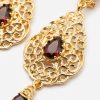 ornate-chandelier-earrings-nude-dark-detail-snp2095 Ornate Chandelier Earrings Nude (Dark) - zoom detail