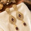 ornate-chandelier-earrings-nude-dark-lifestyle-snp2097 Ornate Chandelier Earrings Nude (Dark) - lifestyle