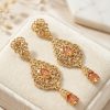 ornate-chandelier-earrings-nude-lifestyle-snp2101 Ornate Chandelier Earrings Nude - lifestyle