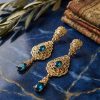 ornate-chandelier-earrings-petrol-blue-lifestyle-snp2105 Ornate Chandelier Earrings Petrol Blue - lifestyle