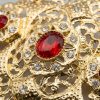 ornate-filigree-statement-brooch-bordeaux-detail-snp2159 Ornate Filigree Statement Brooch Bordeaux - zoom detail