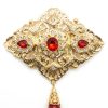 ornate-filigree-statement-brooch-bordeaux-packshot-snp2158 Ornate Filigree Statement Brooch Bordeaux - packshot fond blanc