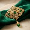 ornate-filigree-statement-brooch-green-lifestyle-snp2176 Ornate Filigree Statement Brooch Green - lifestyle