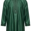 traditional-sharga-gandoura-forest-green-packshot-snp1863 Traditional Sharga Gandoura Forest Green - packshot fond blanc